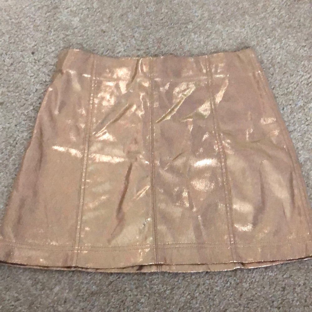 Shiny gold skirt